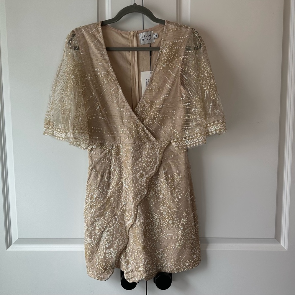 HELLO MOLLY Women’s Evening Sun Dress Champagne NWT (Size M)